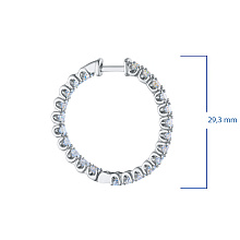 Серьги из белого золота c бриллиантами