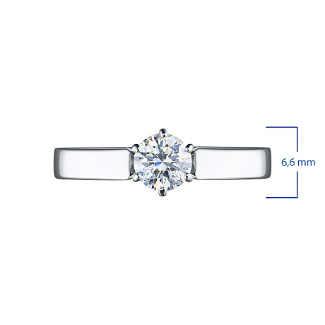 Помолвочное кольцо из белого золота