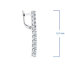 Серьги из белого золота c бриллиантами