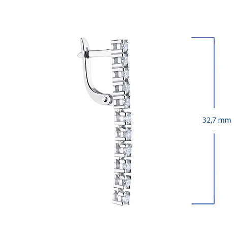 Серьги из белого золота