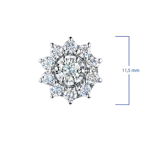 Пусеты из белого золота