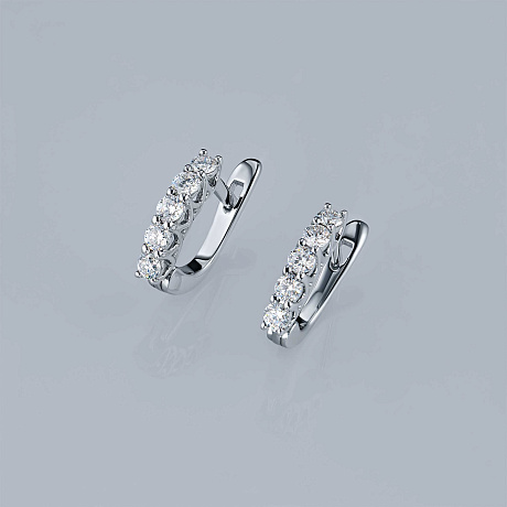 Серьги из белого золота
