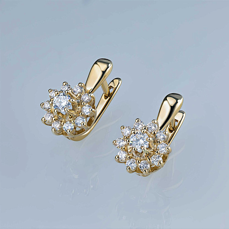 Серьги из желтого золота