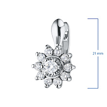 Серьги из белого золота c бриллиантами