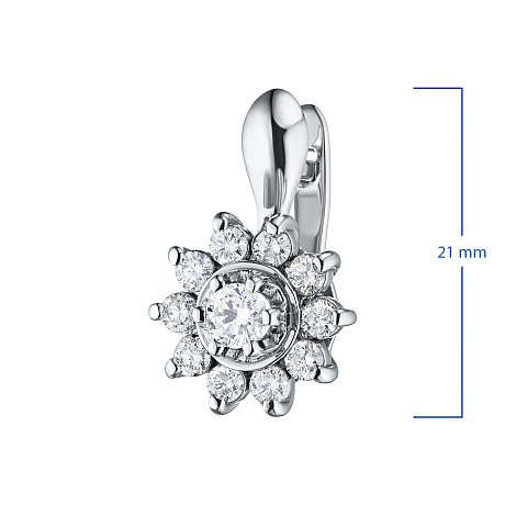 Серьги из белого золота