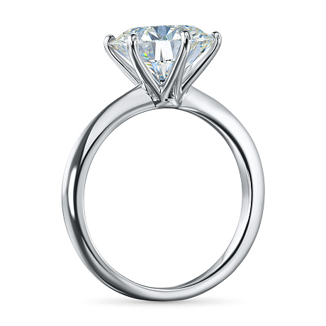 Помолвочное кольцо из белого золота