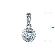 Подвеска из серебра c бриллиантами
