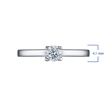 Кольцо из белого золота с бриллиантом