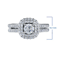 Кольцо из белого золота c бриллиантами