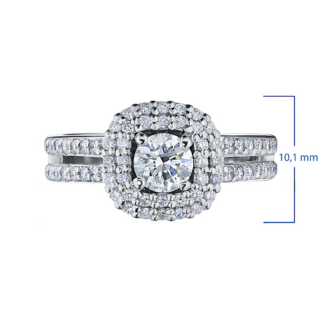 Кольцо из белого золота