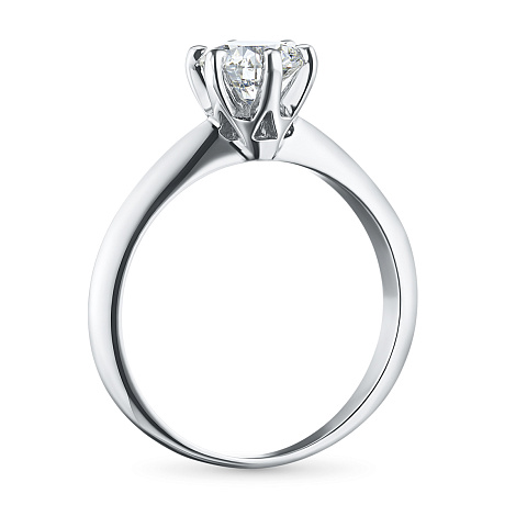 Помолвочное кольцо из белого золота с бриллиантом