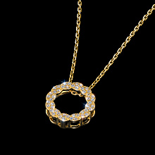 Подвеска из желтого золота c бриллиантами