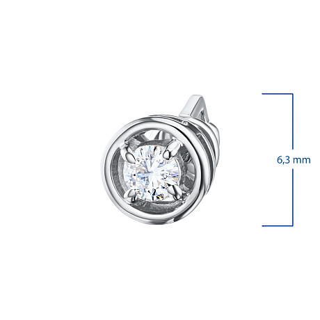 Пусеты из белого золота с бриллиантами