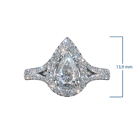 Кольцо из белого золота