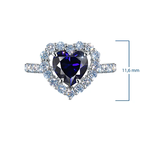 Кольцо из комбинированного золота с и сапфиром