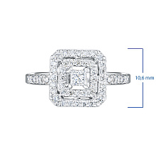 Кольцо из белого золота c бриллиантами