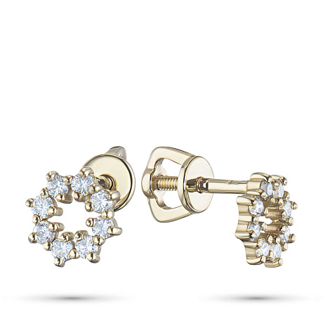 Пусеты из желтого золота