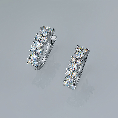 Серьги из белого золота