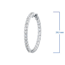 Серьги из белого золота c бриллиантами