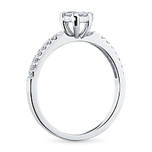 Кольцо из белого золота c бриллиантами