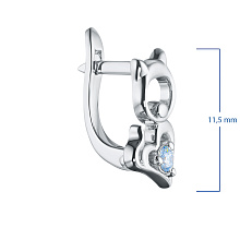 Серьги из серебра с бриллиантом