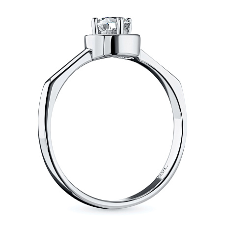 Кольцо из комбинированного золота с бриллиантом