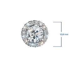 Пусеты из белого золота