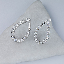 Серьги из белого золота c бриллиантами