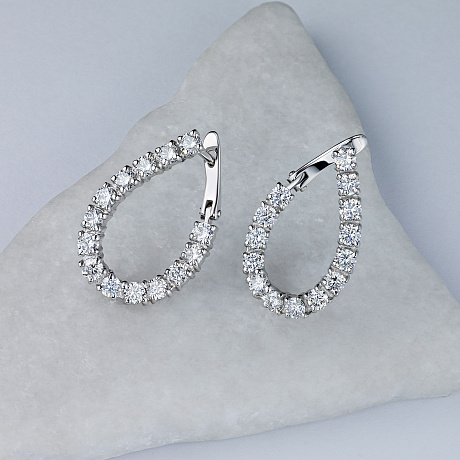 Серьги из белого золота