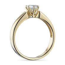 Кольцо из желтого золота с бриллиантом