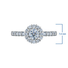 Помолвочное кольцо из серебра c бриллиантами