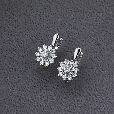 Серьги из белого золота