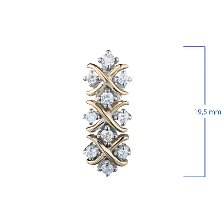 Подвеска из комбинированного золота