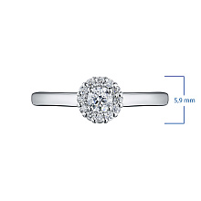 Кольцо из белого золота c бриллиантами