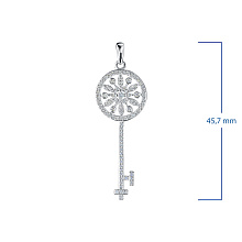 Подвеска из белого золота c бриллиантами