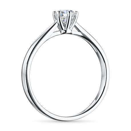 Помолвочное кольцо из белого золота