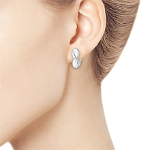 Серьги из серебра с бриллиантами