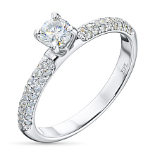 Кольцо из белого золота c бриллиантами