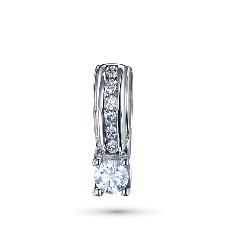 Классическая подвеска из белого золота