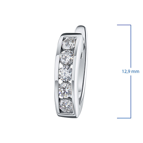 Серьги из белого золота с бриллиантами