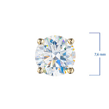 Классическая подвеска из желтого золота с бриллиантом