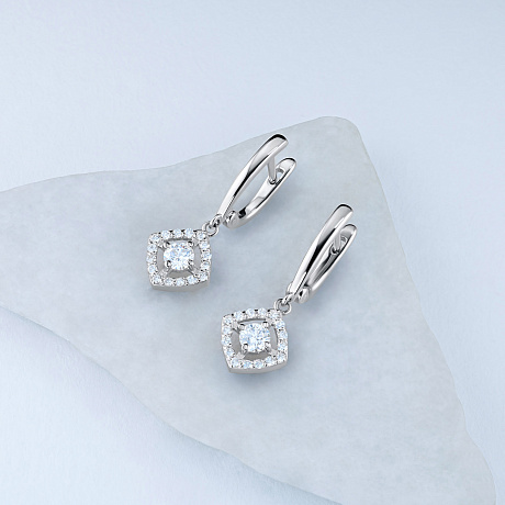 Серьги из белого золота