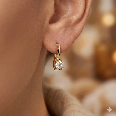 Серьги из желтого золота