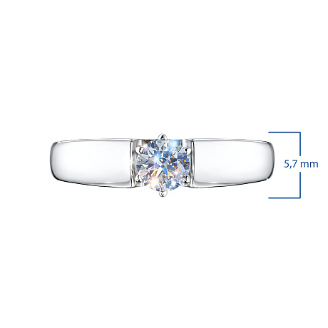 Помолвочное кольцо из белого золота