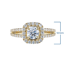 Кольцо из желтого золота c бриллиантами