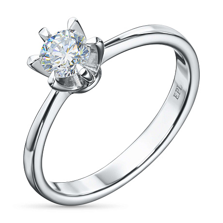 Помолвочное кольцо из белого золота