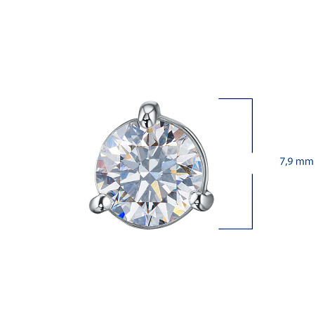 Классическая подвеска из белого золота