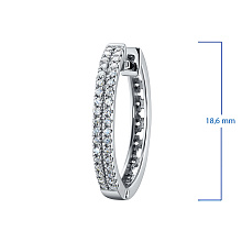 Серьги из белого золота c бриллиантами