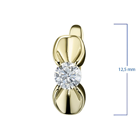 Серьги из желтого золота с бриллиантами