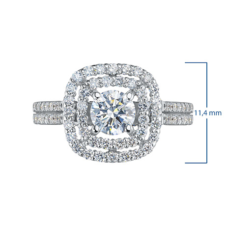 Кольцо из белого золота